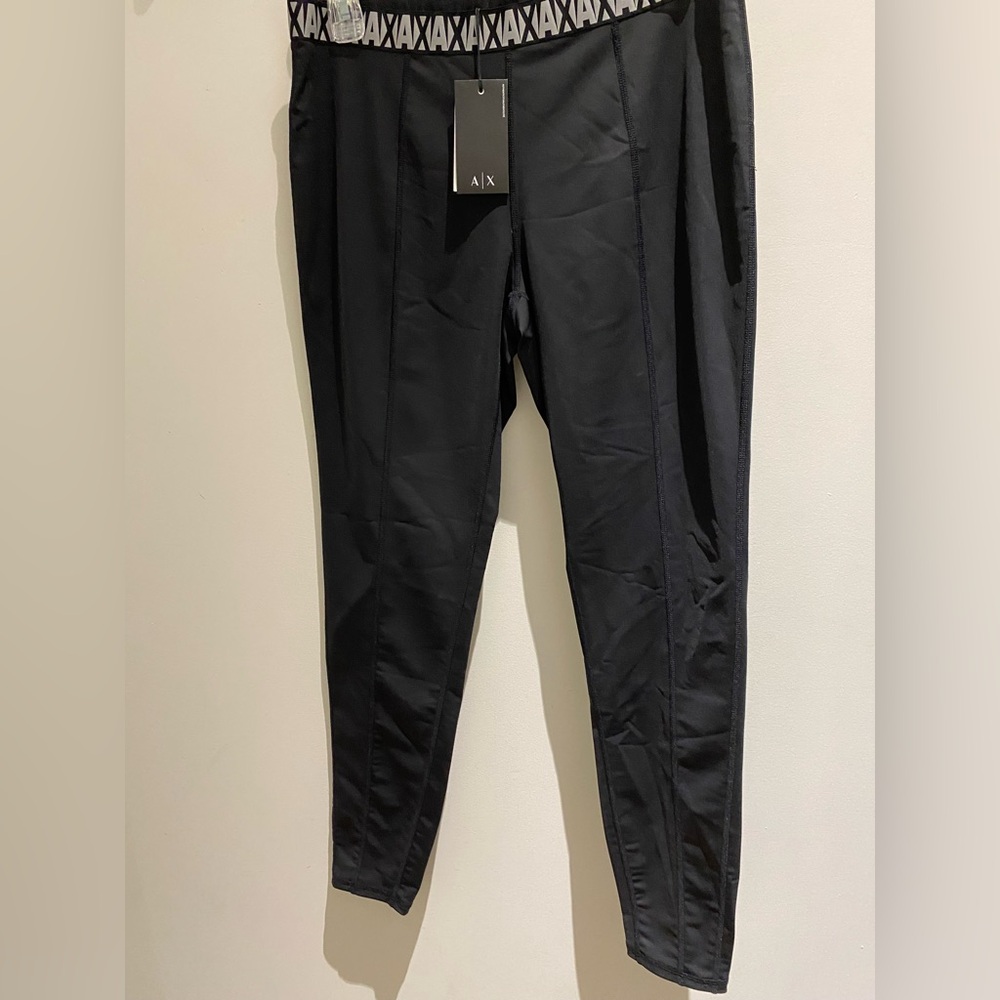 NWT Ladies Armani Exchange Trouser Legging Color Black Size Medium